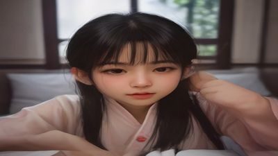 美妆短视频封面，博主在明亮妆台前展示日系妆容教程，画面色彩柔和，美女在线美妆类短视频典型样本